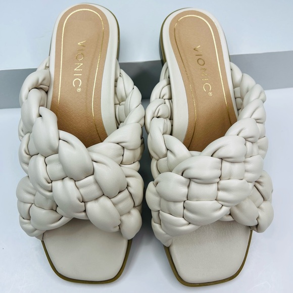 Vionic Braided Cross Strap Slides Kalina - Picture 1 of 6